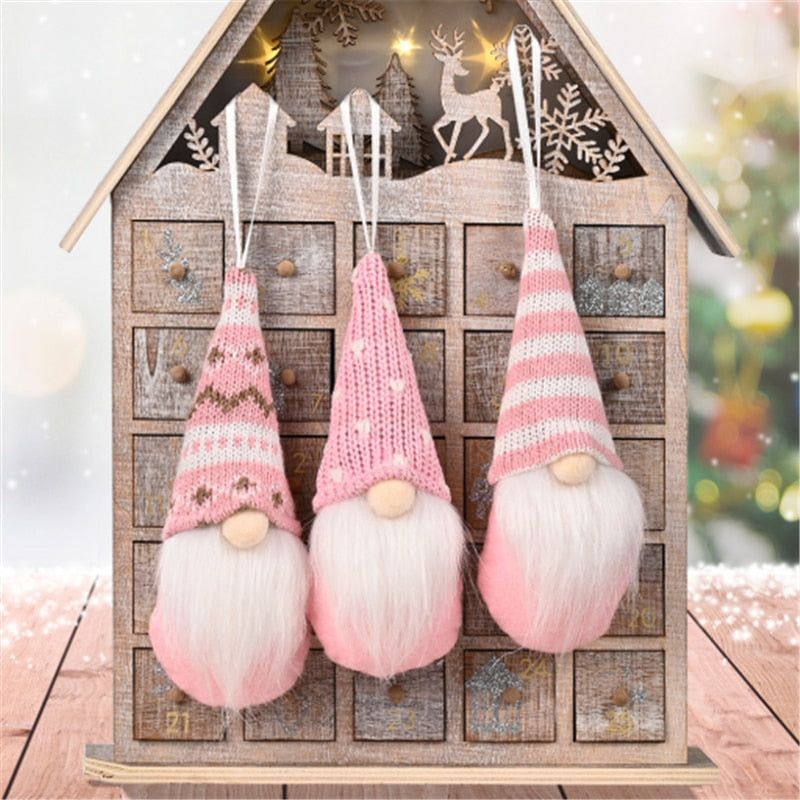 3pcs Forest Old Man Christmas Mini Doll Christmas Tree