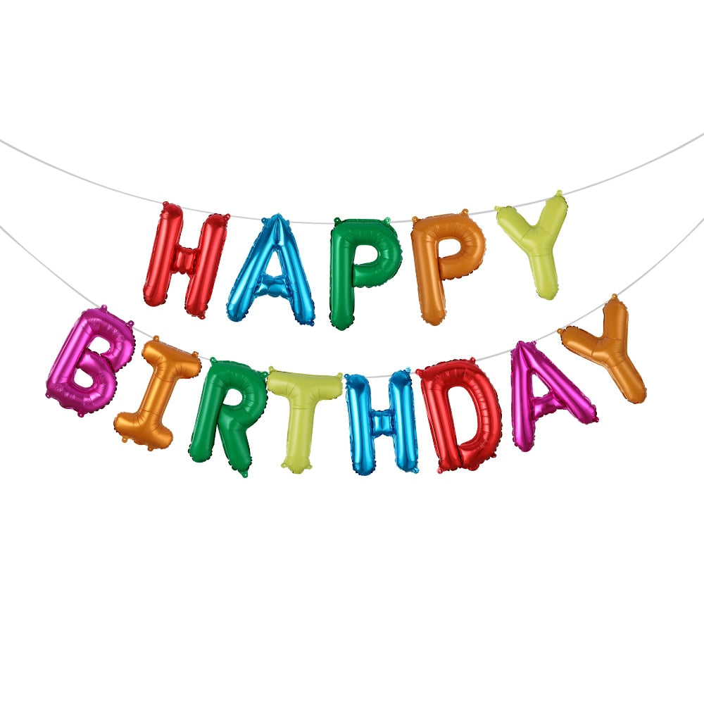 Happy Birthday Decoration Balloons Letter Foil
