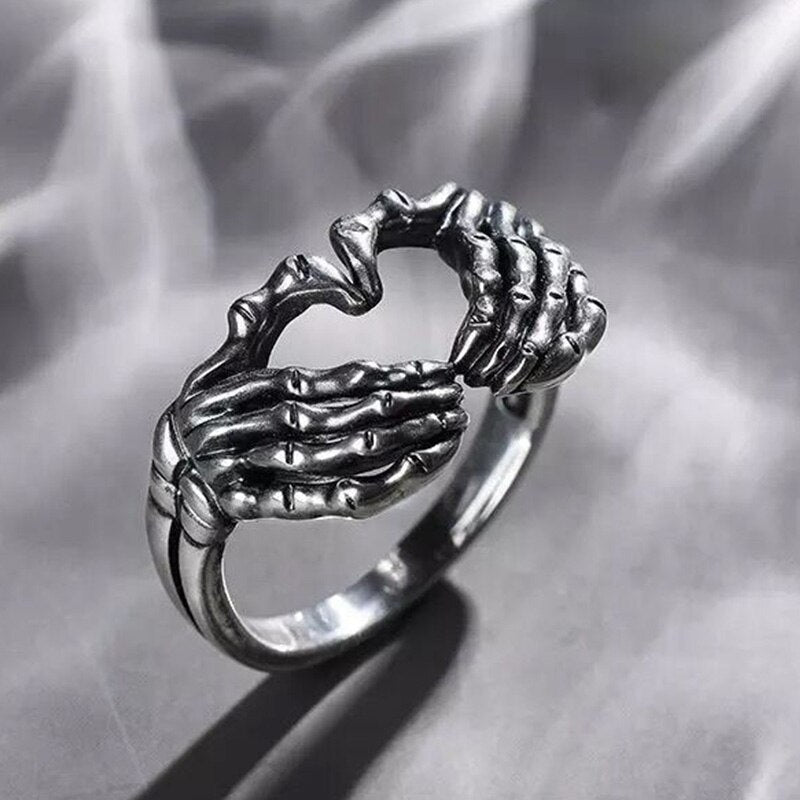 Creative Gothic Black Spider Animal Ring Funny Halloween