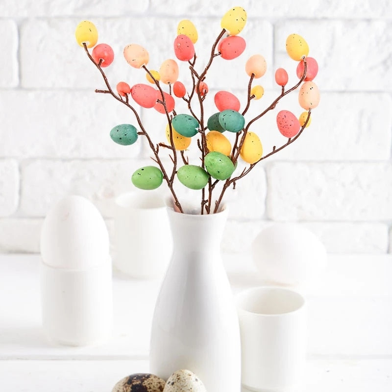 Easter Egg Tree Branch Colorful Painting Foam