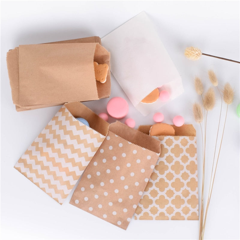 Kraft Paper Bag Candy Biscuit Popcorn Bags