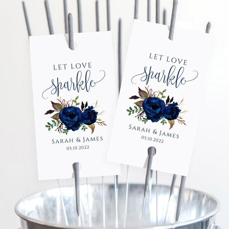 Glow/Sparkler Stick Tags Personalized