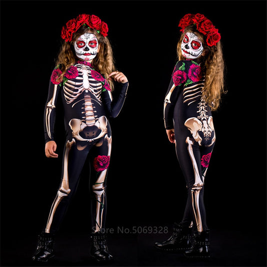 Skeleton Rose Sexy Women Halloween
