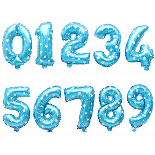 16 32 40 Inch Silver Gold Foil Number Balloons Digital Globos Birthday Wedding Party Decorations Ballons Baby Shower Supplies