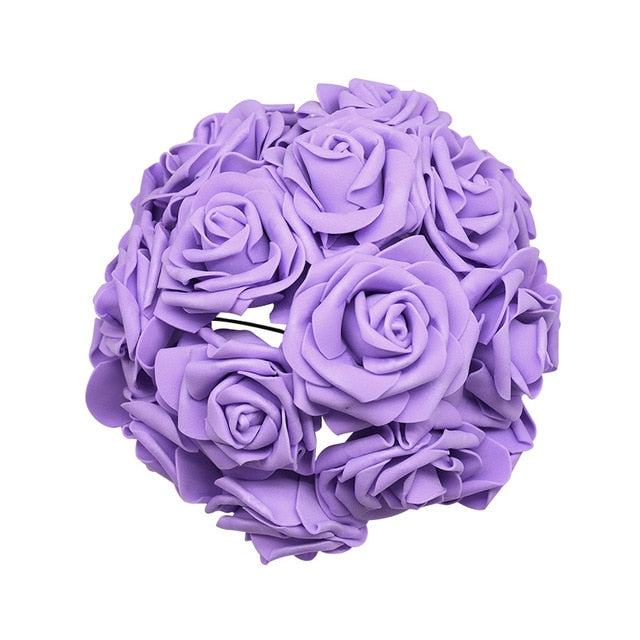 Artificial Rose Bouquet Decorative Foam Rose Flowers Bride Bouquets for Wedding Home Party Decoration Wedding Supplies