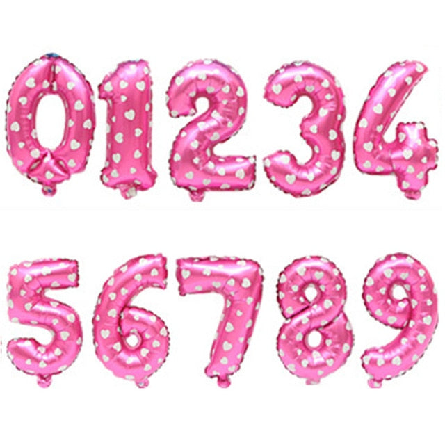 Big Size Gold Sliver Rose Gold Number Balloon