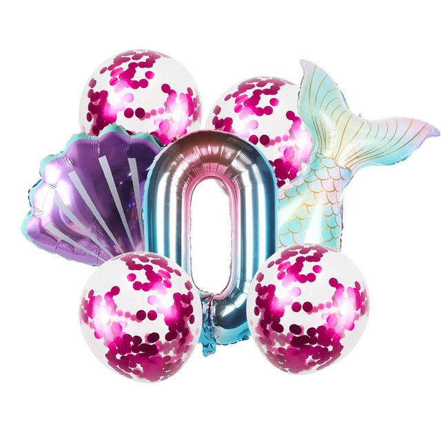 Mermaid Birthday Party Balloon Decoration