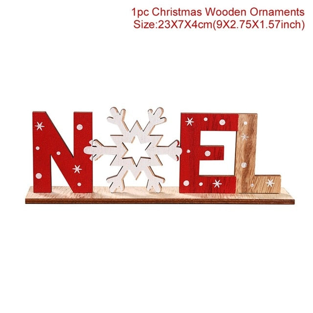 QIFU Xmas Noel Wooden Christmas Ornaments Merry Christmas Decor for Home 2020 Navidad Cristmas Decor Xmas Gifts New Year 2021