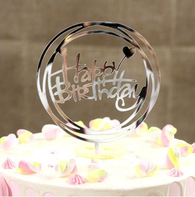 Happy Birthday Cake Topper Acrylic Letter