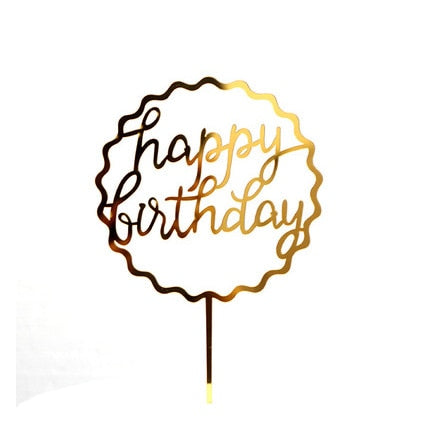 Happy Birthday Cake Topper Acrylic Letter