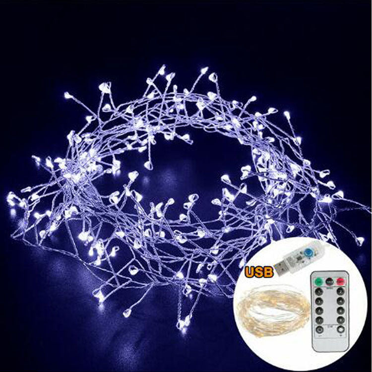 Led Copper Wire Firecracker Light String Controller Warm White Layout Decoration Wedding Party Gypsophila