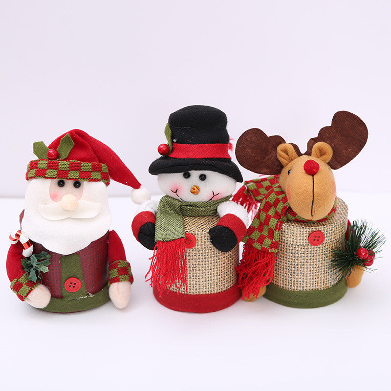 Christmas Decoration Linen Gift Box