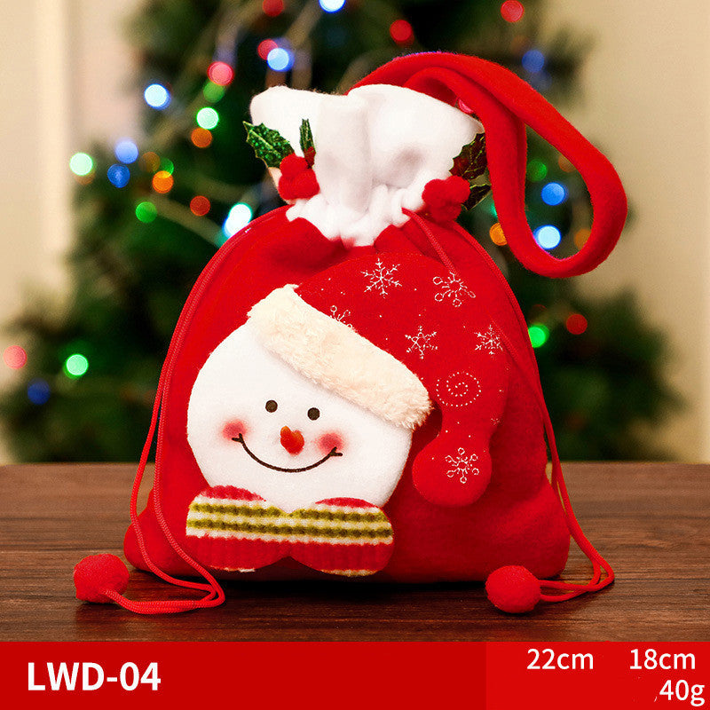 Christmas Gift Portable Brushed Gift Bag