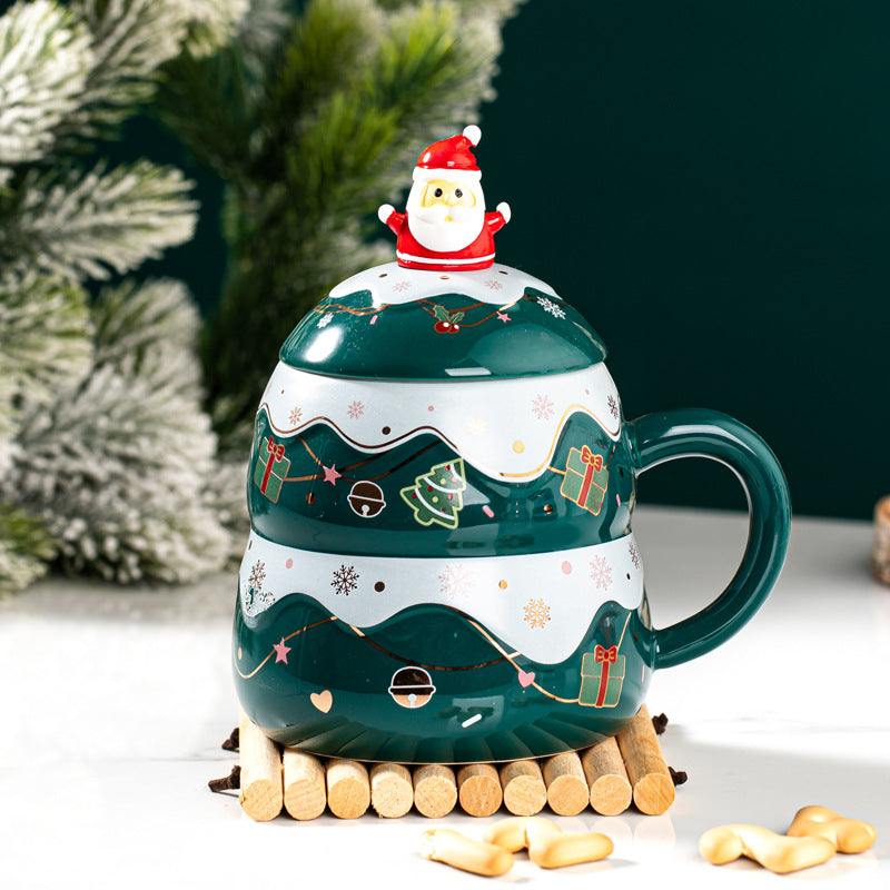 Christmas Mug Ceramic Ideas Gift With Lid