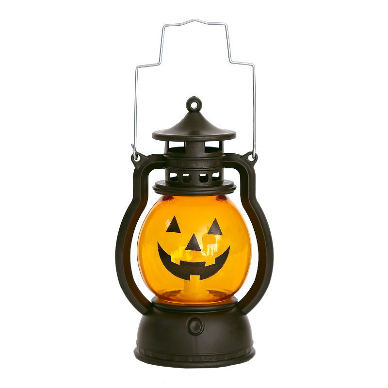 Halloween Oil Lamp Portable Pumpkin Lantern Skull Decoration