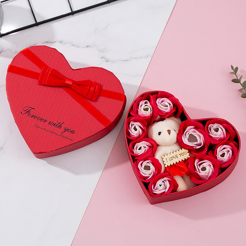 Heart-shaped Rose Red Gift Box New Year Christmas Gift Box