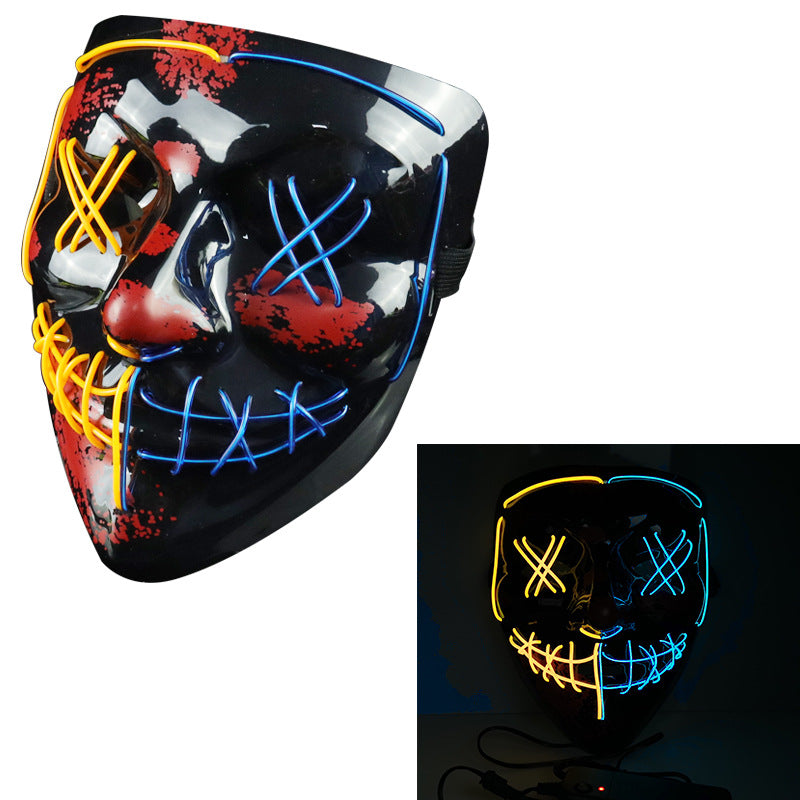 EL Halloween Colorful Mask Dance Equipment