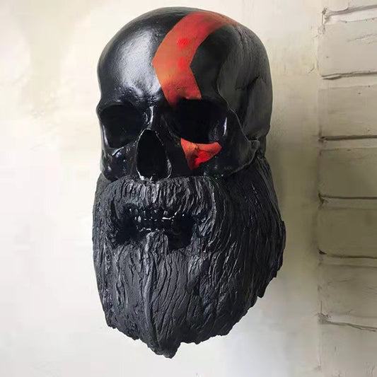 Motorcycle Helmet Holder Ghost Head Wall Decoration Resin Skull Halloween Bone