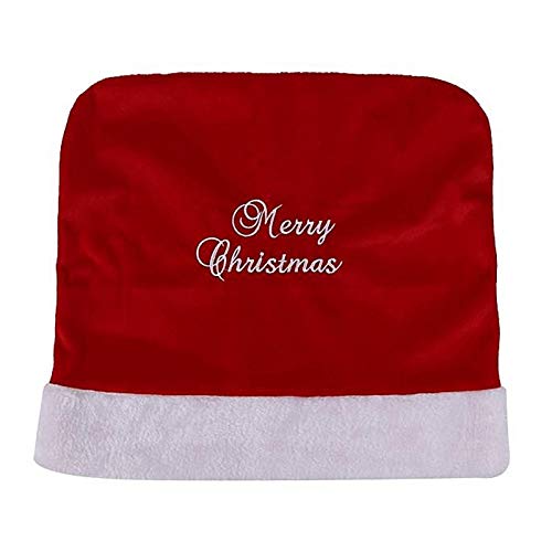 Christmas red embroidered chair cover