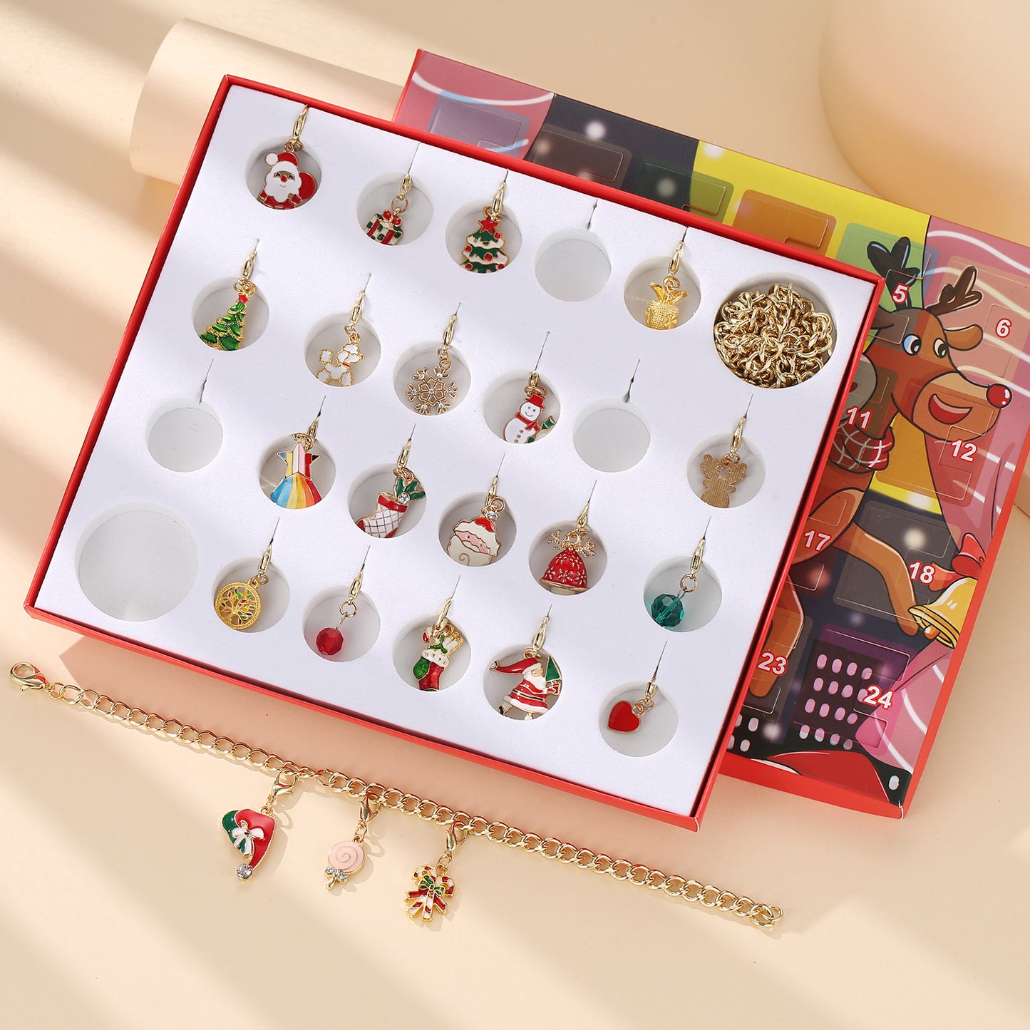 Christmas Advent Calendar Christmas Themed DIY Charm Jewelry
