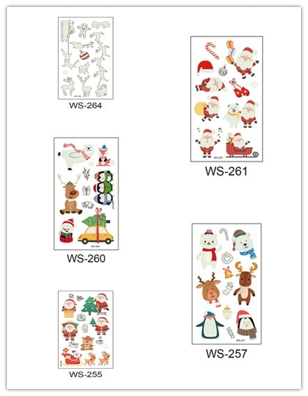 Merry Christmas Santa Claus Luminous Tattoo Sticker