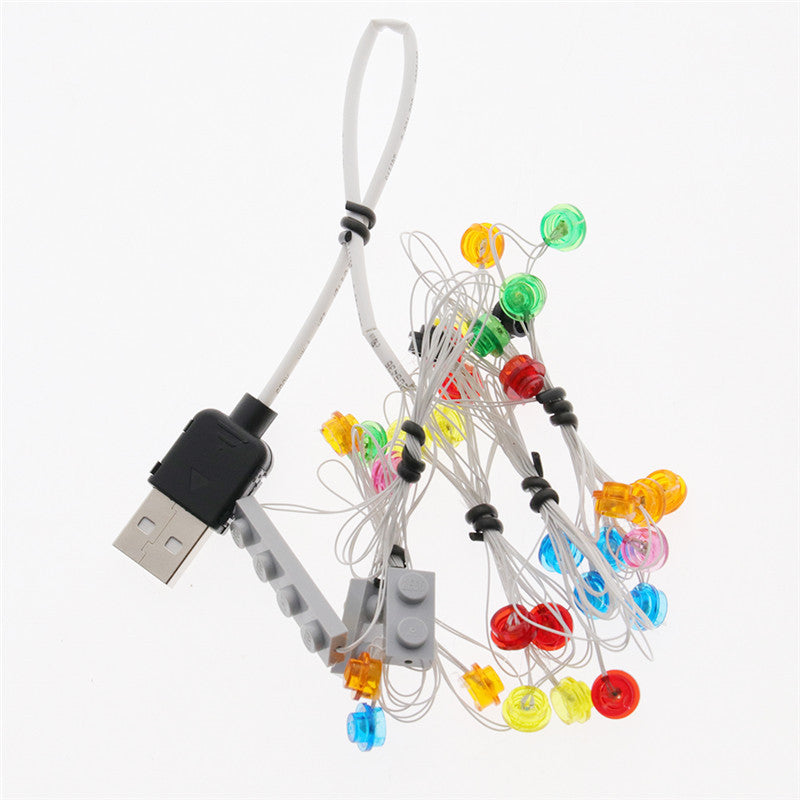 LED String Light for Building Block Gingerbread House