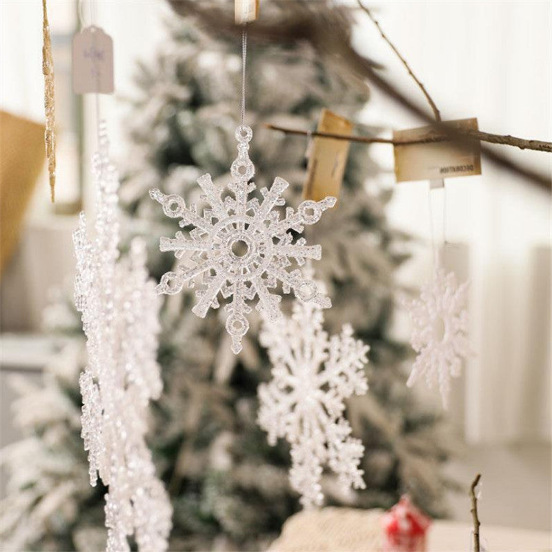 Christmas Decoration Acrylic Transparent Snowflake Christmas Tree Decoration