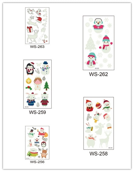 Merry Christmas Santa Claus Luminous Tattoo Sticker