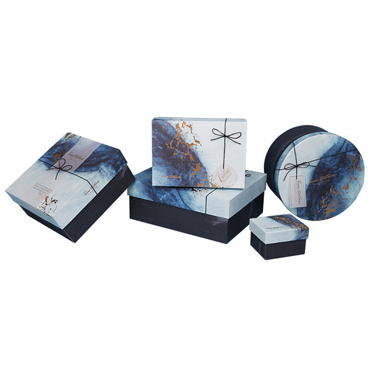 Festival Gift Box Rectangular Packing Box Marble Simple Business Gift Box