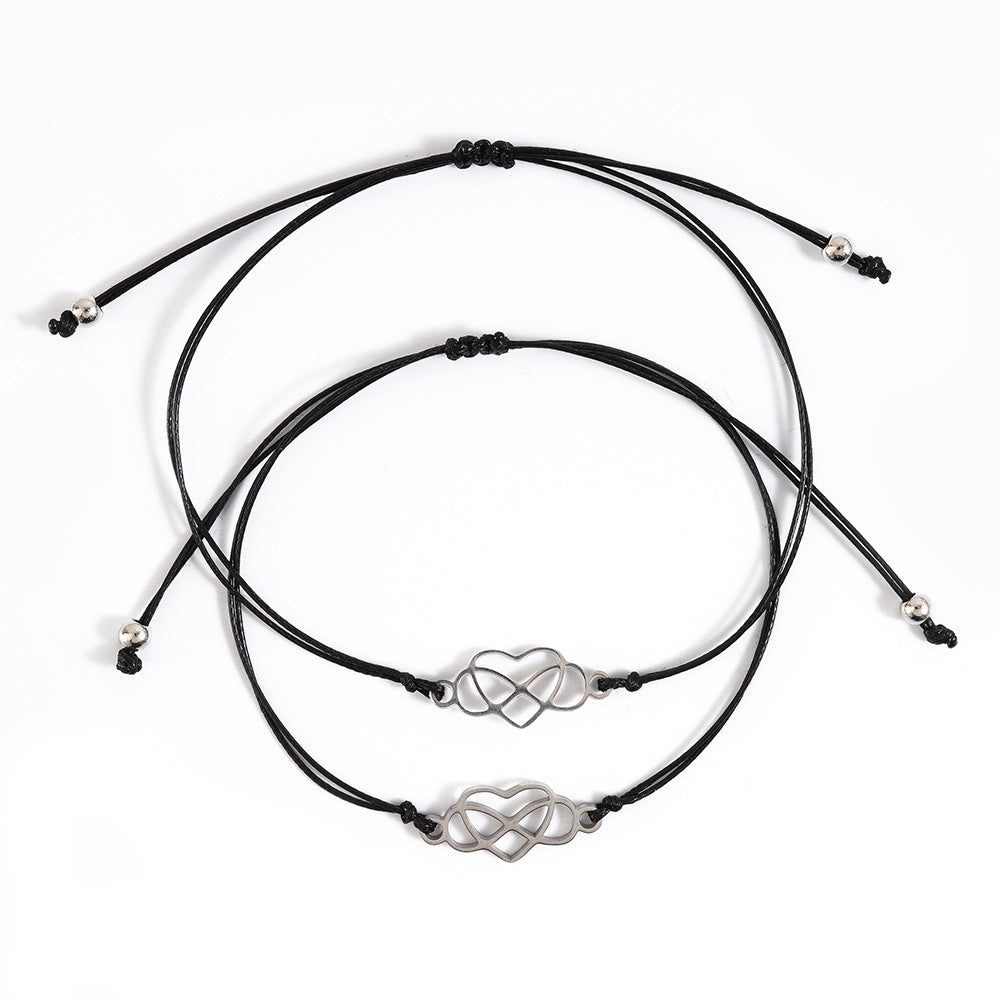 Heart Infinity Charm Bracelets For Women Men