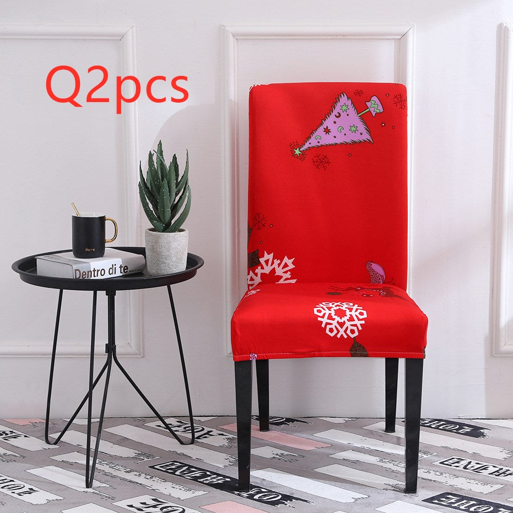 Christmas universal elastic chair cover