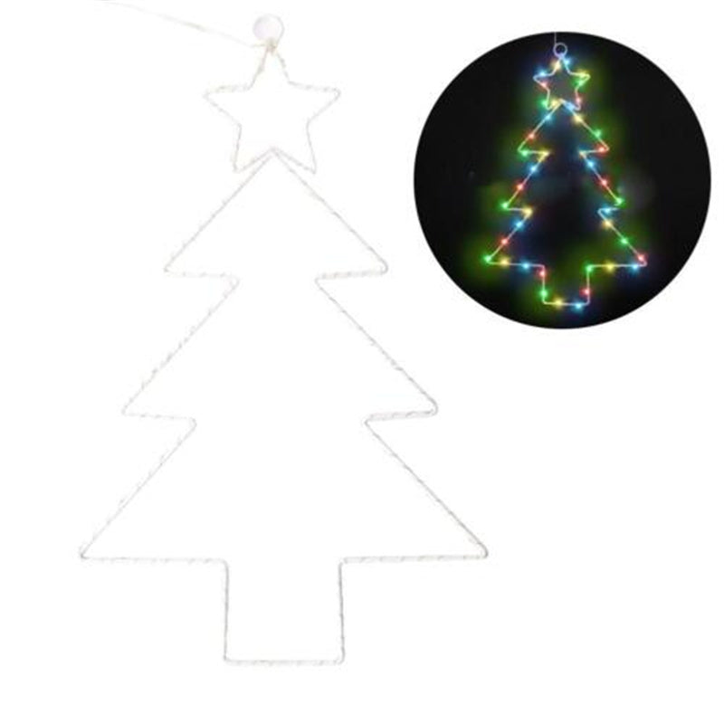 Wrought Iron Christmas Tree Shaped Lantern Festival LED Christmas