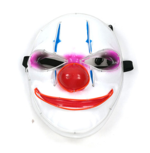 LED Mask Illuminated Glowing Joker Mask For Costume Halloween Rave Cosplay Party Xmas