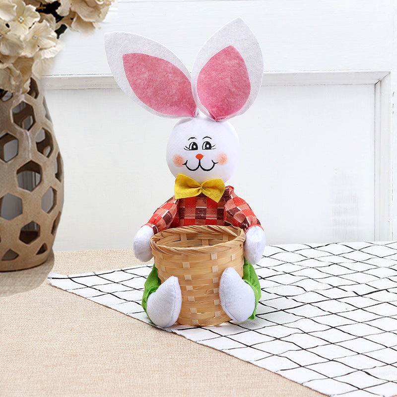 Cute Bunny Basket Easter Eggs Candy Gift Box