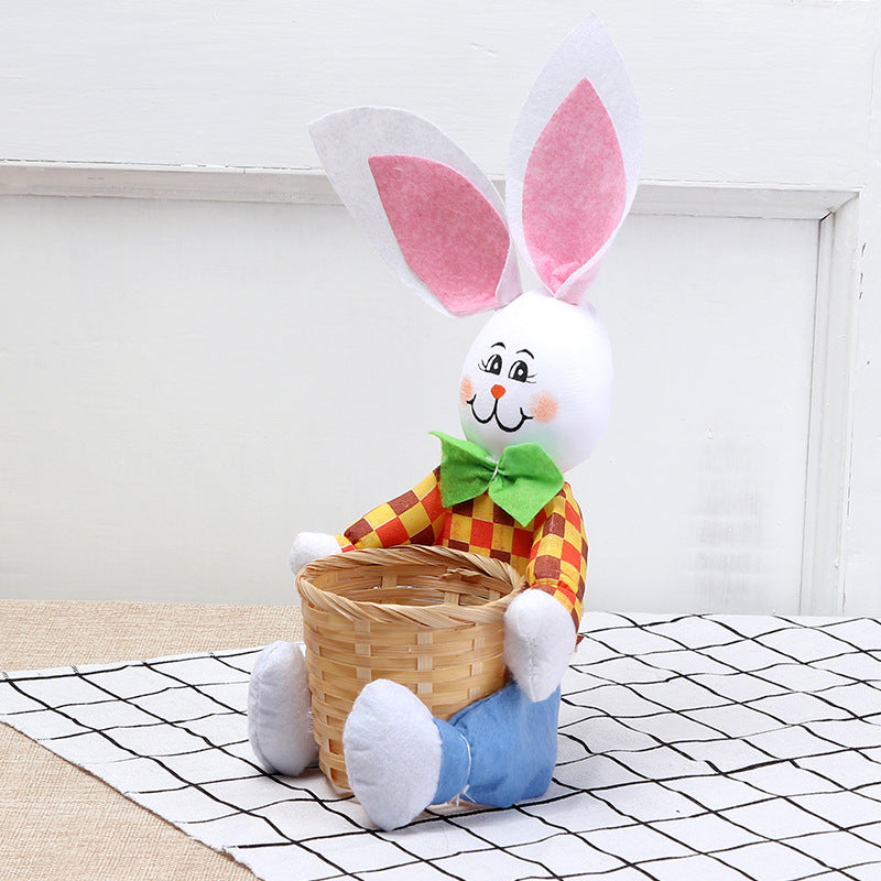 Cute Bunny Basket Easter Eggs Candy Gift Box