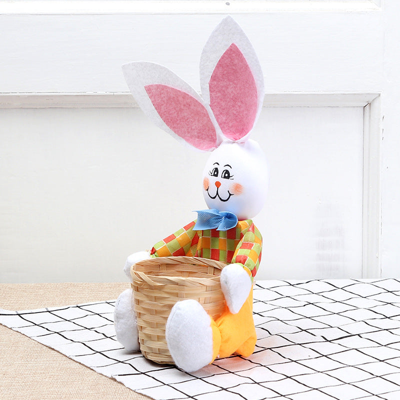 Cute Bunny Basket Easter Eggs Candy Gift Box