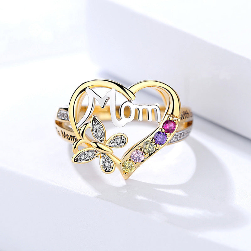 Mother's Day Gift Hollow Heart English Letter Love Mom Gift