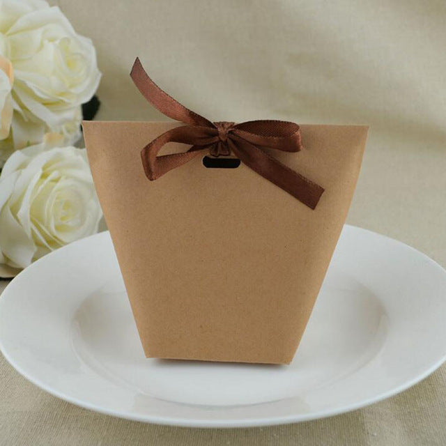 50 pieces Kraft Paper Bag Candy Bag Wedding Favors Gift Box Pack