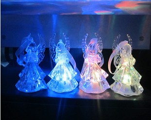 Colorful Acrylic Angel Night Light Christmas Gifts