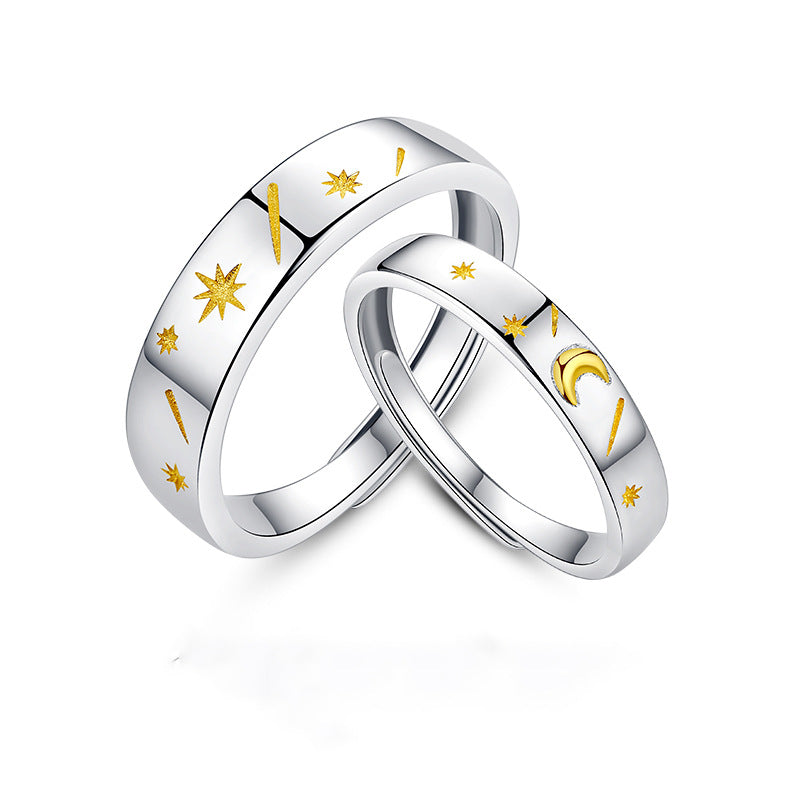 Couple Ring Sun, Moon and Stars Men and Women Gifts