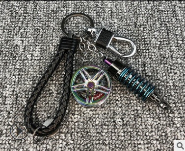 Car Trend Modified Wheel Shock Absorber Keychain