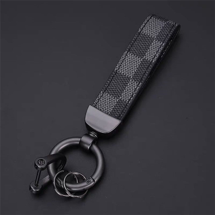 Luxury Genuine Leather Lanyard Keychain Men Women Gift