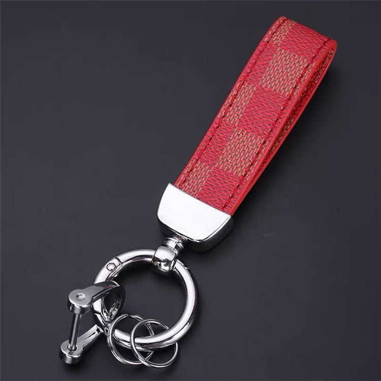 Luxury Genuine Leather Lanyard Keychain Men Women Gift