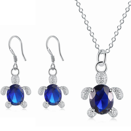 Korean Trendy Jewelry Turtle Necklace Set Creative Women  Gifts