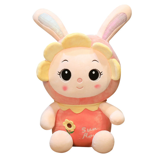 Cute Sunflower Rabbit Doll Plush Toy Cartoon Doll Gift