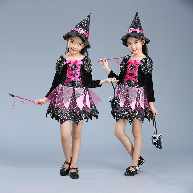 Halloween Children'S Costume Cloak Witch Dress Up
