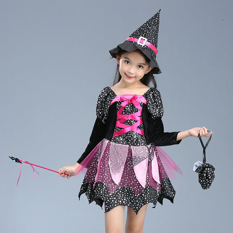 Halloween Children'S Costume Cloak Witch Dress Up