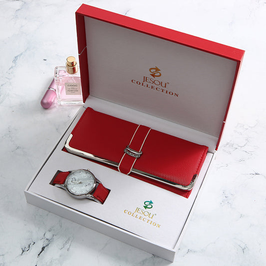 Trendy Fashion Wallet Watch Set Box With Exquisite Gift Box