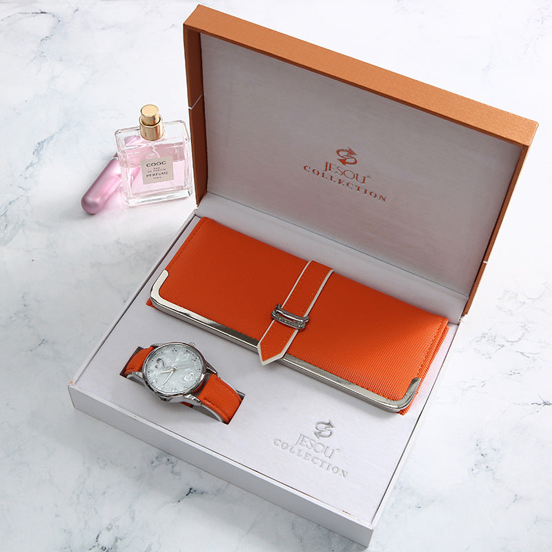 Trendy Fashion Wallet Watch Set Box With Exquisite Gift Box