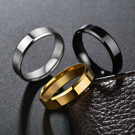 Stainless Steel Ring for Women Men Fashion Gold Color Finger Rings Gift